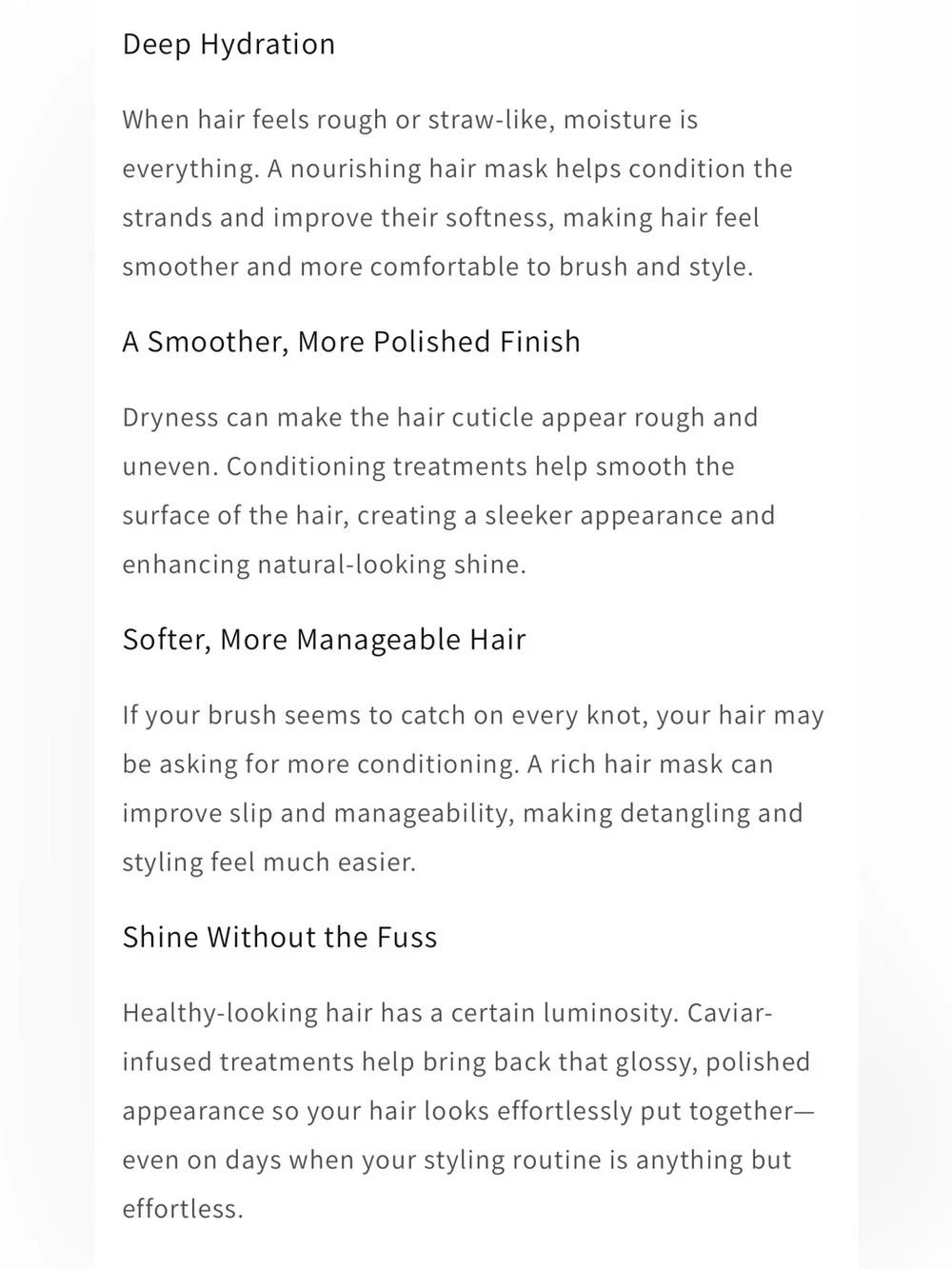 LE’ CHIC Repairing Caviar Hair Serum infused with caviar extract, keratin